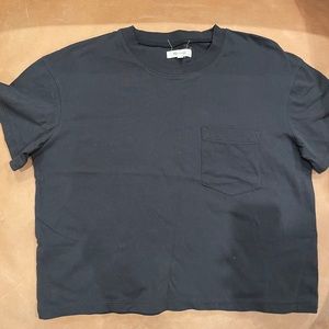Madewell black crop tee NEW